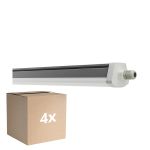 Fordelspakning 4x Ledvance Vanntett Lyslister Fuktighetstett FLEX Kabelgjennomføring 42W 6900lm - 865 Daglys | 150cm - Erstatter 2x58W