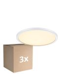 Fordelspakning 3x Nordlux LED Taklampe Oja 24 Hvit 11W 1250lm - 827 Ekstra Varm Hvit