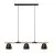 Nordlux Theo 3-Rail Pendel Lampe Metall og Tre Svart | Egnet for 3x GU10