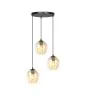 Emibig Pendel Lampe Istar Stål Svart | Egnet for 3x E27 - Max 10W