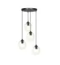 Emibig Pendel Lampe Istar Stål Svart | Egnet for 4x E27 - Max 10W