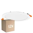 Fordelspakning 12x Osram LED Downlight Recess Slim Hvit 22W 2000lm 110D - 830 Varm Hvit | Utskjæring 200mm - IP20