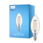 Philips Corepro LED Mignon E14 filament klar 4.3W 470lm - 827 ekstra varm hvit | erstatter 40W
