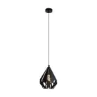 Eglo Pendel Lampe Carlton 5 Stål Svart | IP20 - Egnet for 1x E27 