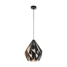 Eglo Pendel Lampe Carlton 1 Svart, Kobber | Egnet for E27